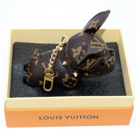 Louis Vuitton French Bulldog Key Chain Bag Charm Key Ring, .